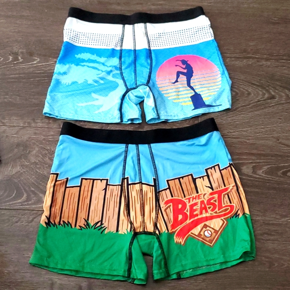 Lot of 2 Mens Boxer Briefs - Large Brand New Karate Kid & The Sandlot Underwear